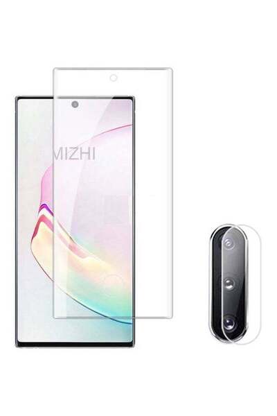 iTelker واقي شاشة 2 في 1 لعدسة الكاميرا لهاتف سامسونج جالاكسي نوت 10 شفاف