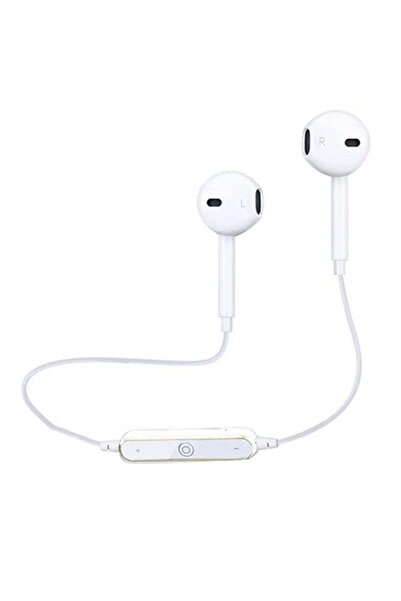 Generic Bluetooth Sport In-Ear Earphones With Mic And Volume Control S6 White