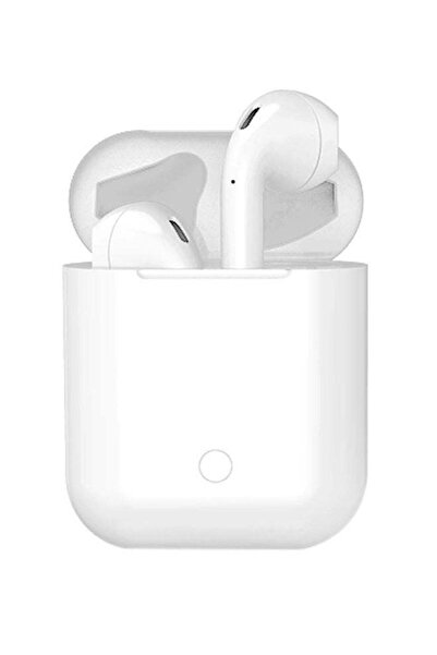 Generic سماعة أذن I9 بلوتوث ثنائية الأذن مع حاوية شحن، لون أبيض