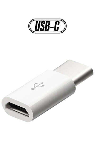 Generic USB Type-C Male To Micro USB Connector Adapter White