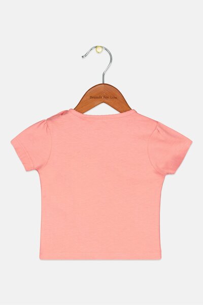 s.Oliver Toddlers Girl Crew Neck Short Sleeve Tops, Pink Combo