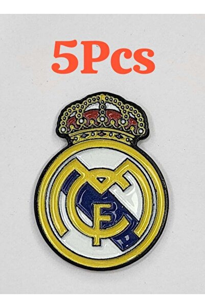 Generic Five metal stickers for mobile phones and tablets in the shape of Real Madrid club logo