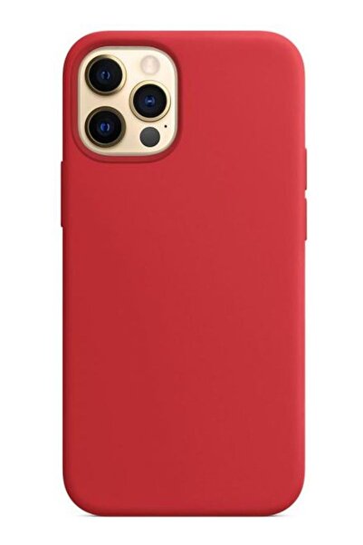 Generic جراب سيليكون مضاد للصدمات لهاتف Apple iPhone 12 Pro Max أحمر غامق