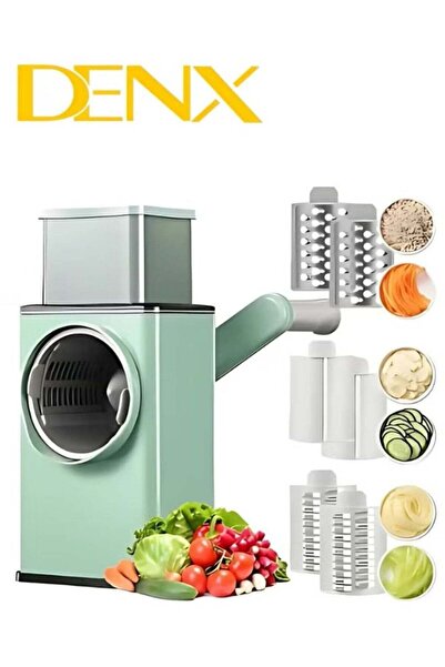 Denx Multi-Functional 3-in-1 Vegetable Chopper Manual Potato and Vegetable Slicer, Cheese Grater, Cu