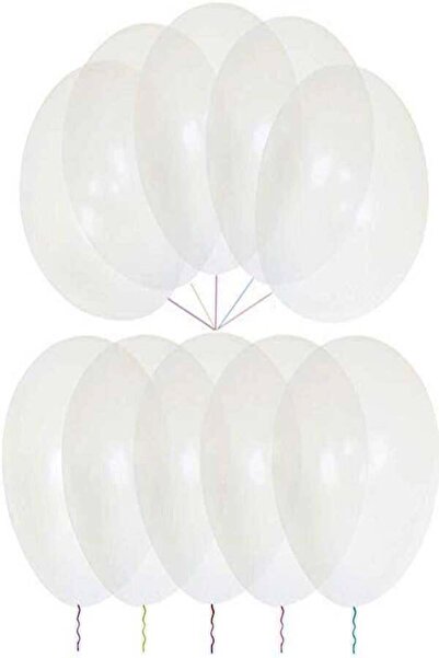 Generic 100Piece Super-Elastic Big Latex Balloons 12 Inch, Transparent Large Round Balloons For Tabl