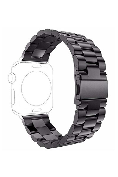 Generic سوار بديل لساعة Apple Watch Series 1/2/3 مقاس 42 مم، أسود