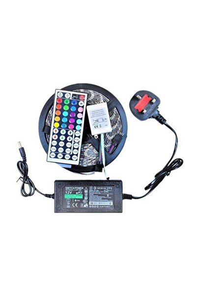 DLC 4-Piece Color Changing LED Light Strip Set With Remote Multicolour 5meter