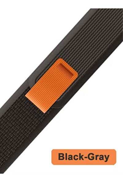 Generic Black and Grey Nylon Replacement Strap Compatible with Watch Series 9/Ultra/Ultra 2, 45/49mm
