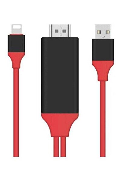 Generic Lightning To HDMI Cable Red/Black