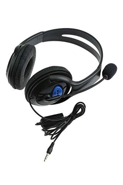 Generic سماعة رأس سلكية ستيريو مزودة بميكروفون لجهاز سوني بلاي ستيشن 4، لون أسود