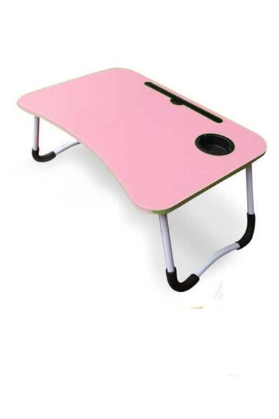 Generic طاولة كمبيوتر محمول قابلة للطي مع حامل أكواب متعدد الألوان 60 × 41 سم