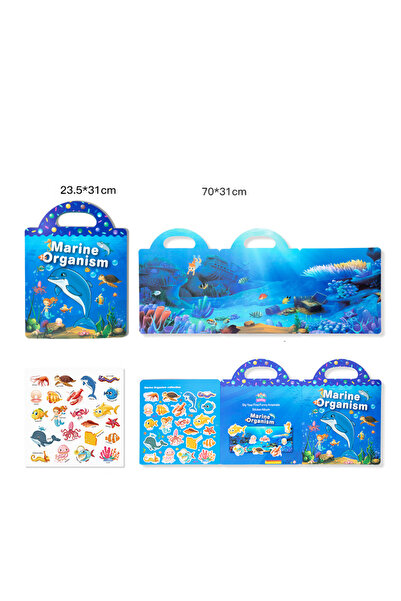 Choice6 Datgo Reusable Cartoon Sticker Book for Kids Multiple Scenos DIY Puzz...
