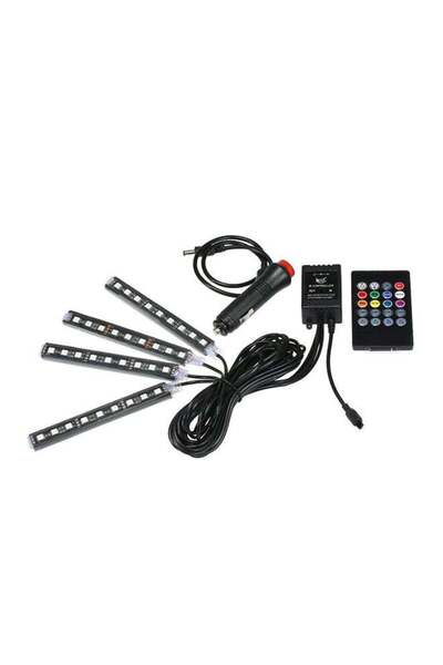 Generic Car LED Strip Lights Colorful 4 in 1 Car Auto Interior Atmosphere Lights Lamp Strip Bar Floo