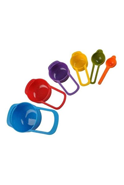 Generic ملعقة قياس بلاستيكية من 6 قطع، أحمر/أزرق/أخضر
