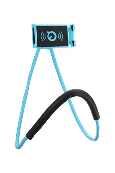 Generic حامل هاتف محمول لدعم الرقبة الكسولة أزرق/أسود