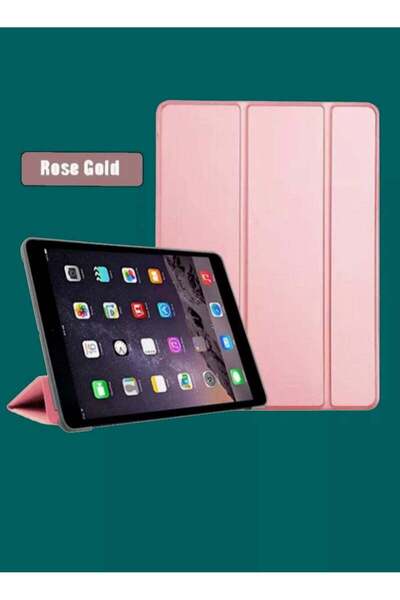 Generic غطاء قابل للطي متوافق مع جهاز iPad Mini 1/2/3/4/5 باللون الذهبي الوردي