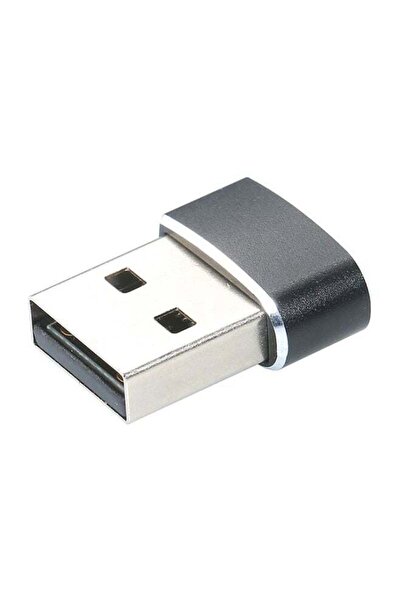 Generic USB Male To Type-C Female Adapter Black/Silver