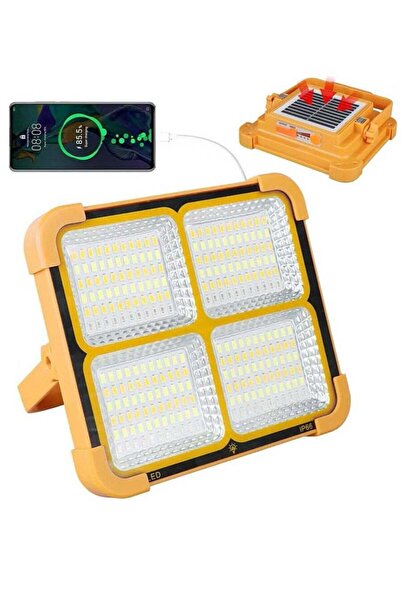Generic LED Work Light Solar Rechargeable Power Bank Portable Ultra Bright Floodlight Waterproof Wir