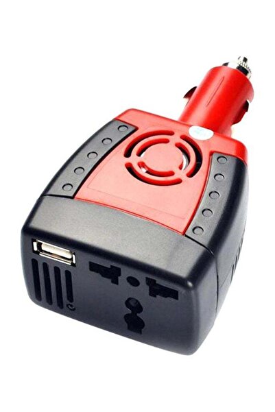 DLC محول شاحن سيارة كهربائية ثلاثي الأطراف أسود/أحمر