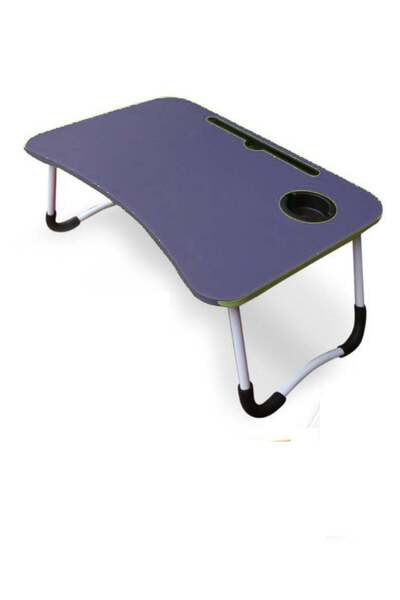 Generic Folding Laptop Table With Cup Holder Multicolour 60 x 41cm
