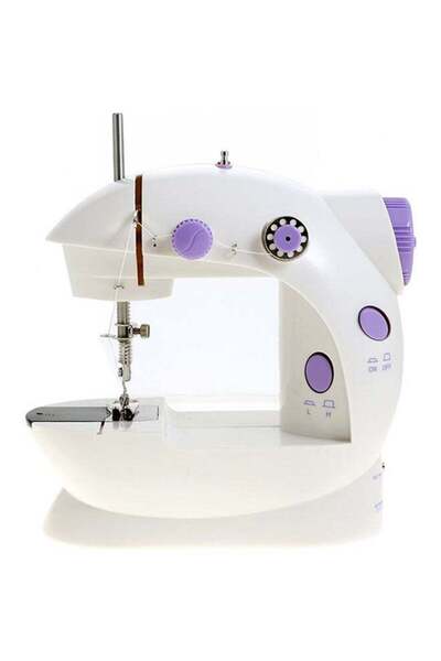 Generic Double Thread 2-Speed Mini Sewing Machine White