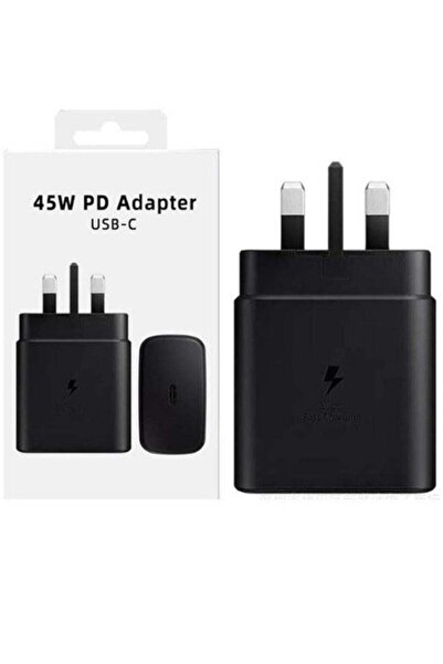 Generic 45W Travel Adapter (Super Fast Charging & No USB C Cable) Black