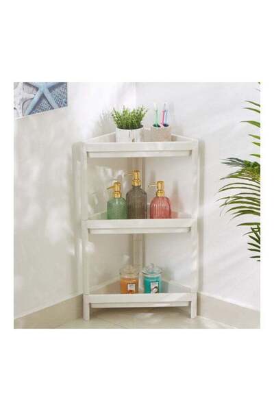 Home Box Allure Triangular 3-Tier Bathroom Caddy White 26x10x19.5cm
