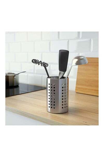 Generic رف أدوات المطبخ، ستانلس ستيل فضي، 18 سم