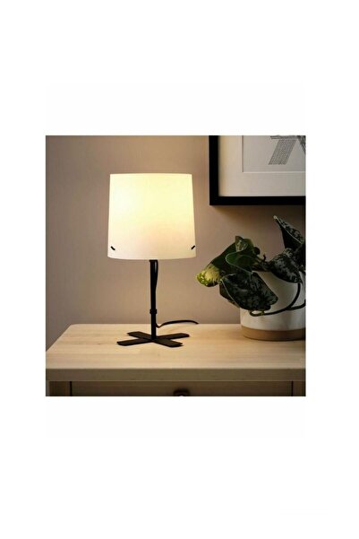 Generic مصباح طاولة، أسود/أبيض، 31 سم