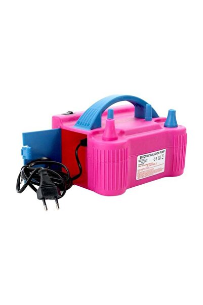 Generic منفاخ هواء محمول مزدوج الفوهة بقوة 600 واط، مضخة نفخ بالونات متعددة الألوان