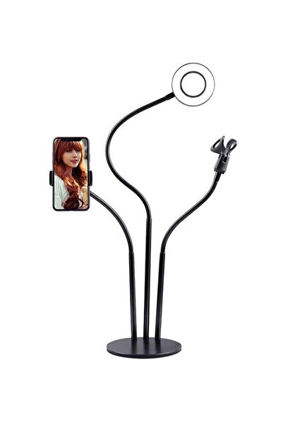 Generic Selfie Ring Light Clip With Phone Mounting Holder Black