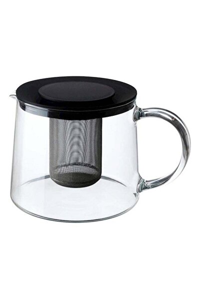 Generic إبريق شاي مع مصفاة باللون الأبيض