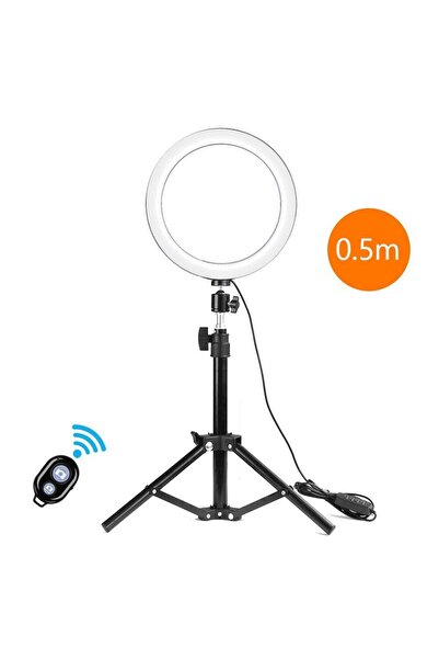 Generic حلقة إضاءة تصوير LED قابلة للتعتيم بواجهة USB مقاس 260 مم باللونين ال...