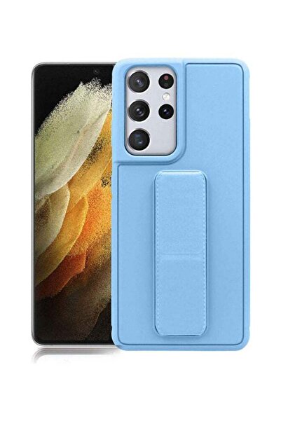 Wtech غطاء حماية بمقبض اليد لهاتف سامسونج جالاكسي S21 ألترا - أزرق