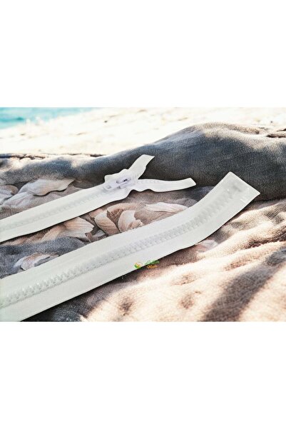 ecottonworks TİP 9 KEMİK FERMUAR BEYAZ RENK 150 CM TEKNE YAT ÇADIR FERMUAR