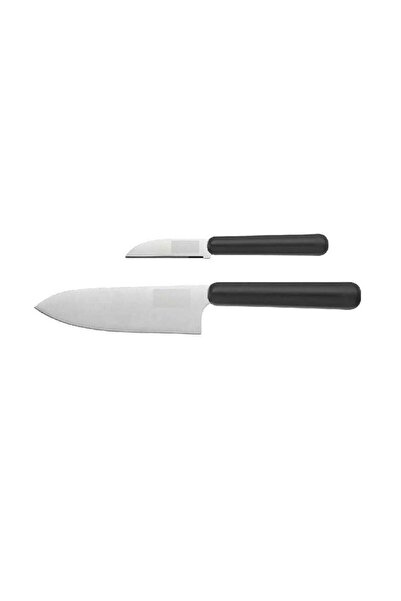 Generic Set of 2 black and gray kitchen knives