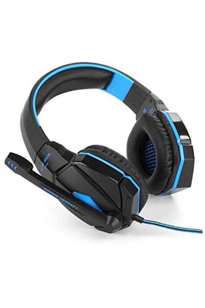 KOTION EACH سماعة رأس ستيريو احترافية للألعاب مع ميكروفون، أزرق/أسود