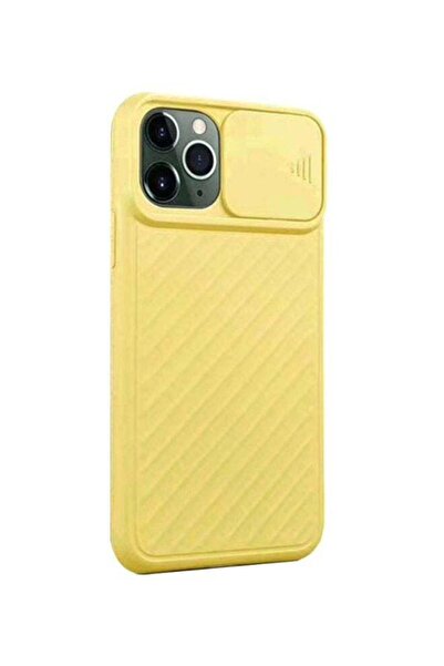 Margoun Slide Camera Protective Case Cover For Apple iPhone 11 Pro Max Yellow