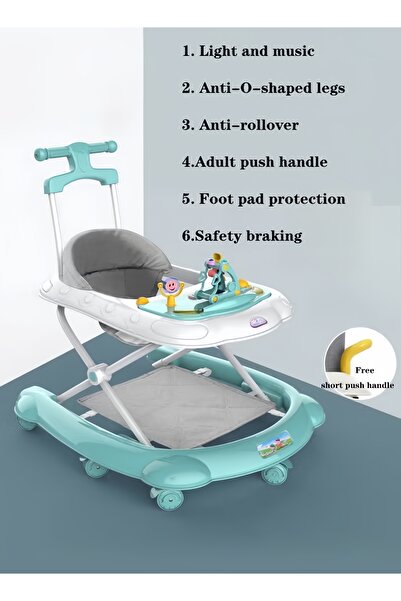 XIUWOO Multifunctional Sit-On Anti-O-Leg Rollover Baby Walker Stroller With M...