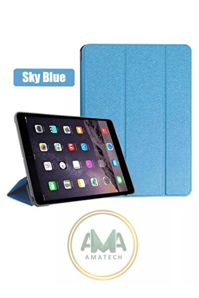 Generic Smart leather bag in cyan color with smart feature for iPad MINI 1/2/3