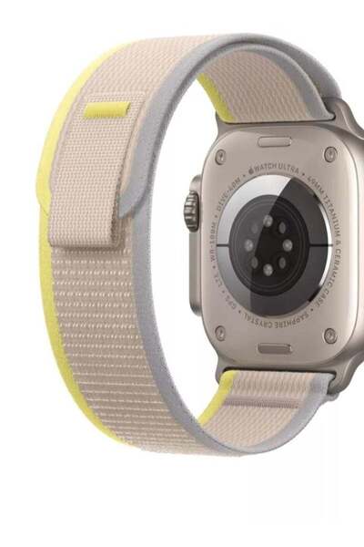 Generic Apple Watch band new shape beige color with yellow size 45