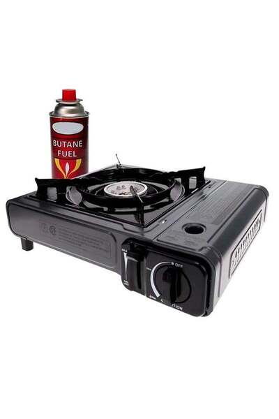 Generic موقد تخييم متعدد الألوان مع أسطوانة غاز صغيرة