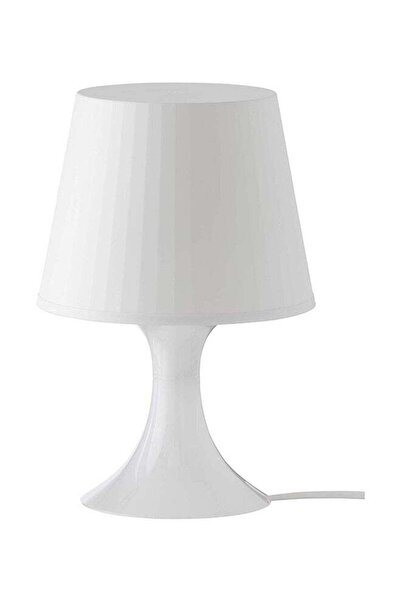 Generic مصباح طاولة لامبان أبيض