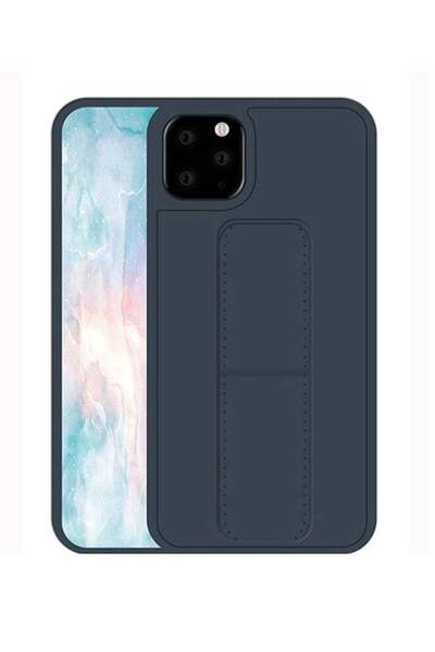 Generic Protective Case Cover With Wristband Holder For Apple iPhone 11 Pro Max Dark Blue