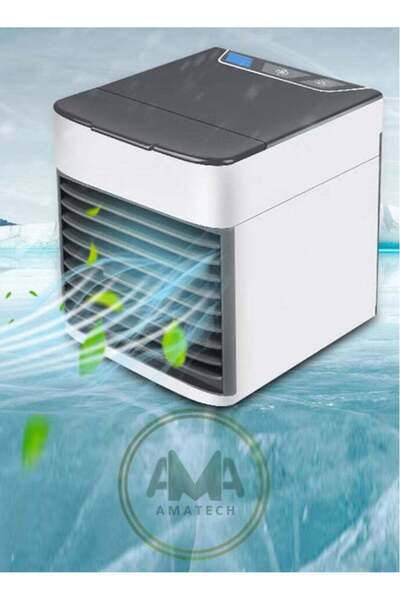 Generic مروحة تبريد صغيرة محمولة لسطح المكتب ومكيف هواء باللون الأبيض