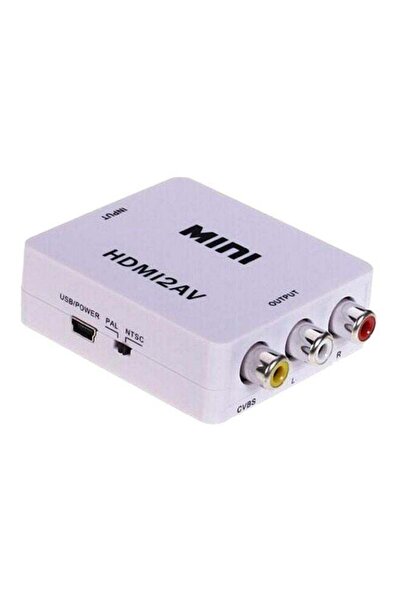Generic Mini HDMI2AV Adapter White