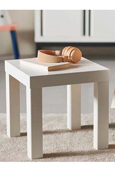 Generic Small side table made of white wood, 35x35x35 cm