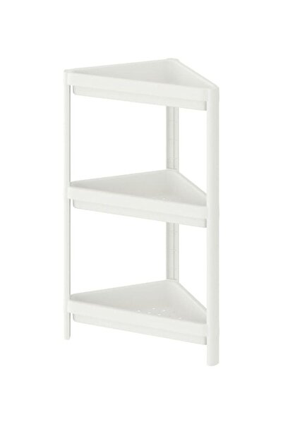 WK رف زاوية أنيق لحقيبة اليد بثلاث طبقات شفاف 33 × 33 × 71 سم