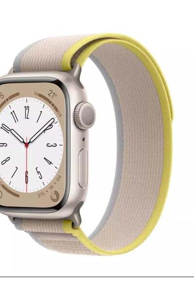 Generic Apple Watch band new shape beige color with yellow size 44