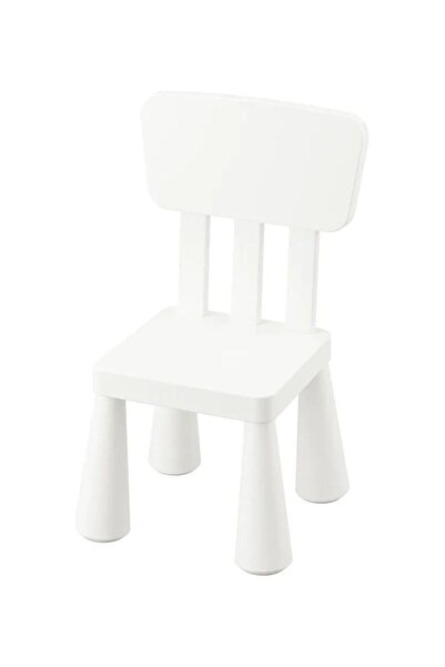 Generic كرسي بلاستيكي خفيف الوزن باللون الأبيض